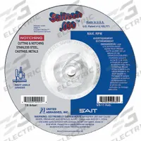 SAIT Depressed Center Cut-Off Wheel: Type 27, 4 1/2" x 0.09" x 5/8"-11, Ceramic, 80 Grit (MPN 20933). Key specifications — Series: Saitech Ultimate Performance; Brand: UNITED ABRASIVES-SAIT.