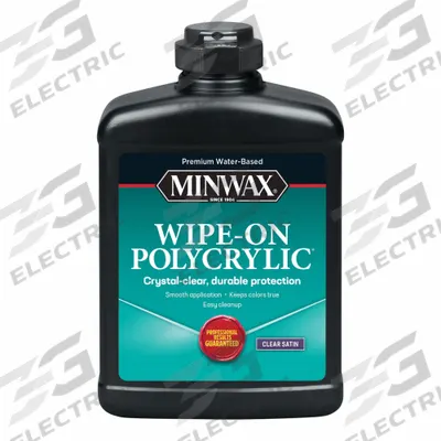 MINWAX Finish: Varnish, Interior, Water, 1 pt Container Size, Wood, Satin, Clear - Wood Sealers & Finishes