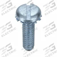 SEMS Screw: External Tooth, #6-32 Thread Size, 1/2 in Lg, Steel, Zinc-Plated, Pan, Slotted, 100 PK (MPN MSPEI0-600500-100P)