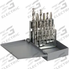 CHICAGO-LATROBE Drill Bit and Tap Set: 18 Pc, 5/16" to 27/64" Drills (MPN 330085). Key specifications — attr1300596: Spiral Point.