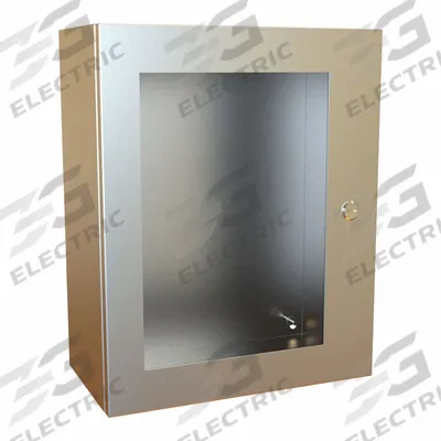 HAMMOND Electrical Enclosure: Stainless Steel, 20 in x 16 in x 8 in, NEMA 12/13/3R/4/4X - Stainless Steel Enclosures