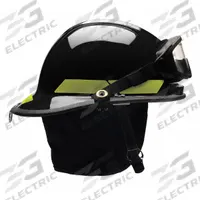 BULLARD Fire Helmet: Black, Modern Rear Brim, Chin Strap, 6-Point Sure-Lock(R) Ratchet (MPN PXSBKTLGIZ2). Key specifications — Color: Black; Chin Strap: Yes; Brand: BULLARD; Style: Modern Rear Brim; Suspension: 6-Point Sure-Lock(R) Ratchet.