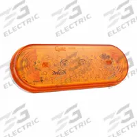 GROTE Strobe Light: Strobe, Amber, 7/8 in Overall Wd, 2 1/4 in Overall Ht, LED, 12V DC (MPN 77363). Key specifications — Operating Voltage: 12V DC; Mount Type: Bracket; Brand: GROTE; Shape: Oval.