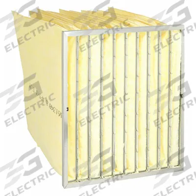 GRAINGER Pocket Air Filter: 24 in x 20 in x 15 in, MERV 14, Yellow, Synthetic - MERV 14 Pocket Air Filters