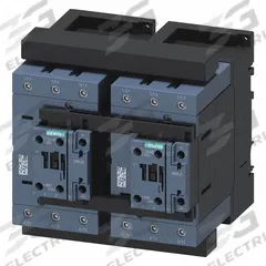 SIEMENS IEC Magnetic Contactor: Reversing, 3 Poles, 3NO Contacts, 95 A, 120V AC Coil (MPN 3RA23468XB301AK6). Key specifications — Brand: SIEMENS; Integrated Surge Suppression: No.
