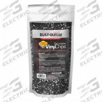 RUST-OLEUM Floor Chips: Black/White, 0.002 lb/sq ft Coverage Area, Interior, 1 lb Container (MPN 205220). Key specifications — Additive Type: Floor Coating Additive; Brand: RUST-OLEUM; Base Type: Vinyl; Color: Black/White; Use Location: Interior.