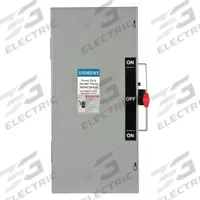 SIEMENS Safety Switch: Non-Fusible, 60 A, Single Phase, 240V AC, Galvanized Steel, Indoor (MPN DTNF222). Key specifications — attr867131: SIEMENS.