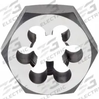 CLE-LINE Pipe and Conduit Thread Die: 1/2"-14 NPT, 1 5/8" Hex Wd, Carbon Steel (MPN C65574)