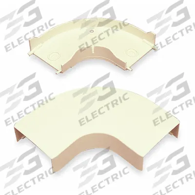 LEGRAND 90 Degrees Flat Elbow: PN03, 3/4 in Wd, 1/2 in Ht, Plastic - 90 Degree Elbows for Nonmetallic Single-Channel Raceways