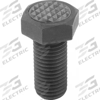 KIPP Hex Head Gripper Screw w/Serrated Pad: Black Oxide Coated Steel Screw - Hex Head Gripper Screws with Serrated Carbide Pad