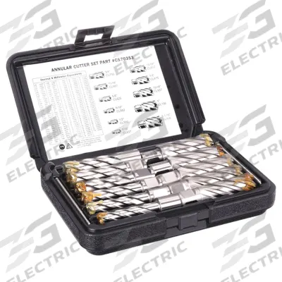 APPROVED VENDOR Annular Cutter Set: 2 in Max Cutting Dp, Pilot Pin Included - Annular Cutter Sets