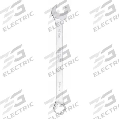 WESTWARD Combination Wrench: Alloy Steel, Satin, 14 mm Head Size, 7 1/2 in Overall Lg - Metric 12-Point Combination Wrenches