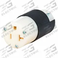 HUBBELL Straight Blade Connector: 5-20R, 125V AC, 20 A, 2 Pole, 3 Wire, Black/White (MPN HBL5369CST)