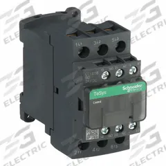 SCHNEIDER IEC Magnetic Contactor: Non-Reversing, 3 Poles, 3NO Contacts, 38 A, 24V DC Coil (MPN LC1D38BD). Key specifications — Brand: SCHNEIDER; Integrated Surge Suppression: Yes.