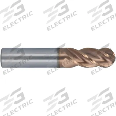 CLEVELAND Ball End Mill: Carbide, T-Max Coated, 7 Flute, 1/2" Mill Dia, 5/8" LOC - Fast-Cutting Carbide Ball End Mills for Stainless Steel & Super Alloys