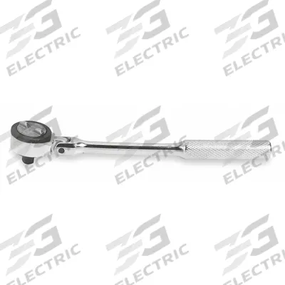 PROTO Hand Ratchet: Round, Reversible, 6 1/2 in Overall Lg, Chrome, 5° Min Arc Swing - Flex-Head Ratchets