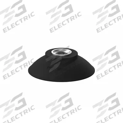 PIAB Vacuum Pad Assembly: Flat, G1/4 in, 80 mm Pad Dia, Nitrile/PVC, Black, 60A - Flat Type Automotive Industry Vacuum Pad Assemblies