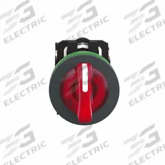 SCHNEIDER Selector Switch: 30 mm Panel Mounting Size, 3 Positions, Short Lever, 1NO/1NC (MPN XB5FK134M5). Key specifications — AC Contact Rating: 1.2 A @ 600 V; Action: Maintained/Maintained/Maintained; Cam: No Cam Included; DC Contact Rating: 0.55 A @ 125 V; Hazardous Location Specification: Not Rated; Operator Head Material: Plastic; Operator Head Type: Short-Handled Knob; Operator Illumination: Illuminated.