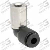 LEGRIS Push-Fit Elbow Fitting: 5/32 in OD x 3/16 in Pipe Size, Push-to-Connect x UNF, Black (MPN 3009 04 20). Key specifications — Brand: LEGRIS; Thread Size A: #10-32.