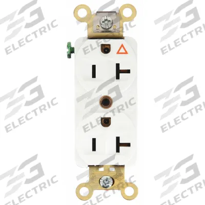 HUBBELL Receptacle: Duplex, 5-20, White, 125V AC, 20 A, 2 Pole / 3 Wire (MPN IG5362W) - General Purpose Receptacles