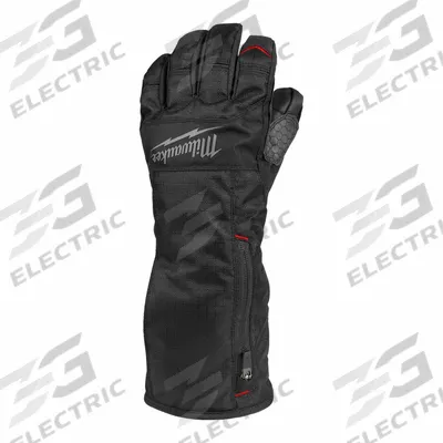 MILWAUKEE Heated Gloves: M Glove Size, Black, 2 hr on High/4 hr on Medium/8 hr on Low - Electronically Heated Gloves