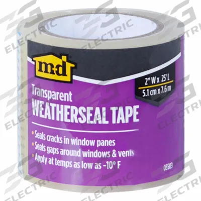 M-D BUILDING PRODUCTS Window Insulation Tape: 25 ft Overall Lg, 2 in Overall Wd, Polyethylene - Polyethylene Window Sealing Tape