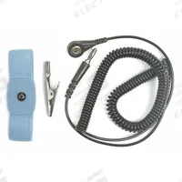 APPROVED VENDOR Static Control Wrist Strap: Elastic, Blue, Black, 1 Strap Conductors, Coiled, 4ECU6. Key specifications — Brand: APPROVED VENDOR; Includes: Coil Cord; Cord Color: Black; Strap Color: Blue; Cord Shape: Coiled.