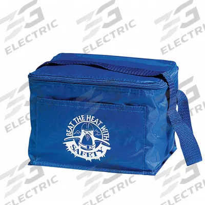 QUALITY RESOURCE GROUP Soft-Sided Cooler: Lunch Box Bag, Blue, 6 Cans - Lunch-Box Coolers