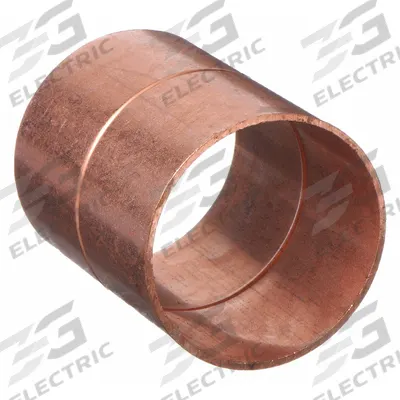 NIBCO Sweat Fitting Coupling: 2 in CTS x 2 in CTS, Cup x FTG, Rolled Center Stop - Wrot Copper Tube Fittings