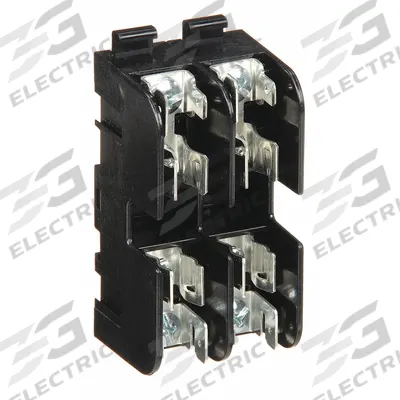 MERSEN Fuse Block: Open Block Design, 2 Pole, 600 V AC, Quick Connect/Screw - Fuse Blocks for UL Class G Fuses