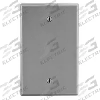 HUBBELL Wall Plate: Blank, 1 Gang, Gray, Std Size (MPN P13GY). Key specifications — Brand: HUBBELL; Material: Polycarbonate.