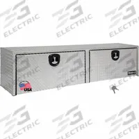 BUYERS PRODUCTS Top Sider: Topside Truck Box, Double Drop-Down Doors Lid, T-Handle Compression (MPN 1701556). Key specifications — Brand: BUYERS PRODUCTS; Color: Silver; Lock Type: Keyed.