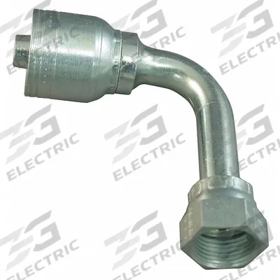 AEROQUIP Hydraulic Crimp Fitting: Steel x Steel, 90° Elbow, -20 For Hose Dash Size - Aeroquip Crimp Hydraulic Hose Fittings with ORS Connection
