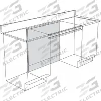 Knee Space Panel: 35 1/8 in Overall Ht, 2 in Overall Dp, 6 ft Overall Wd, Steel, 0 Drawers, 0 Doors (MPN GRJKSH-72ADJGG-2). Key specifications — Product Type: Knee Space Panel; Brand: INSTOCK; Material: Steel.