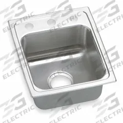 ELKAY Bar Sink: 17 1/2 in Overall Lg, 15 in Overall Wd, 7 1/2 in Bowl Dp, 12 in Bowl Lg, 1 Bowls (MPN LR15173). Key specifications — Brand: ELKAY; Color Family: Silver/Gray.