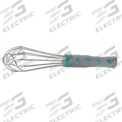 VOLLRATH Whip: 10 in Overall Lg, Nylon Handle, Aqua Handle, NSF Certified - Whisks