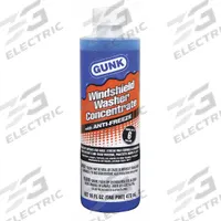 GUNK Windshield Washer: Concentrate, Windshield Washer Fluid, De-Icer, 16 fl oz Container Size, Blue (MPN M516). Key specifications — Container Type: Bottle; Color: Blue; Product Form: Liquid; Series: Windshield Washer Concentrate; Recommended Dilution: 1:6; Features: 50-State Compliant; Product Type: Windshield Washer Fluid; Brand: GUNK.
