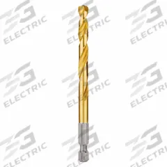 MILWAUKEE Hex Shank Drill Bit: 17/64", 135° Split Point, TiN-Coated HSS, Impact Rated (MPN 48-89-4614). Key specifications — attr1234973: Impact Rated; attr1234966: MILWAUKEE; attr1234978: 0.2656.