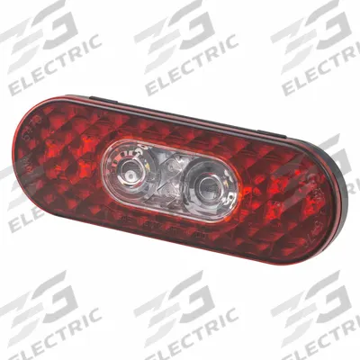GROTE Stop/Turn/Tail Light: LED, Stop, Turn, and Tail Combo Light, Clear/Red - Stop, Turn & Tail Combination Lights