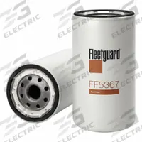 FLEETGUARD Fuel Filter: Spin-On, 6 15/16 in Overall Lg, 3 11/16 in Outside Dia, 2 7/16 in Inside Dia (MPN FF5367). Key specifications — attr434022: FLEETGUARD; attr427730: Cellulose; attr1017112: Trucks; attr1017113: Hitachi.
