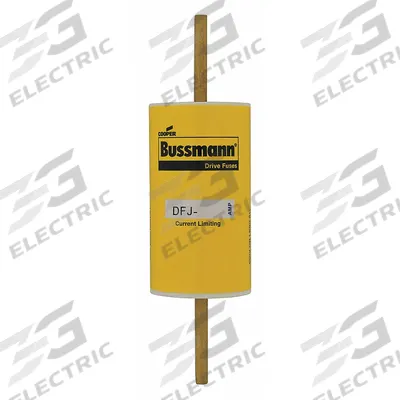 BUSSMANN Fuse: DFJ Series, Class J, Bolt-On Body, Fast-Acting, 350 A, 600 V AC - Fast-Acting Bolt-On Fuses
