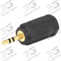 MONOPRICE Audio Adapter: (1) 3.5 mm Stereo Male x (1) 2.5 mm Stereo Female Adapter, Black (MPN 7126). Key specifications — Product Type: Audio Adapter; Manufacturer Part Number: 7126; Brand: MONOPRICE; End 1 Connection Type: 3.5 mm Stereo Male; End 2 Connection Type: 2.5 mm Stereo Female.