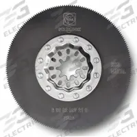 FEIN Oscillating Tool Blade: 3 3/8 in Blade Wd, 3 3/8 in Overall Lg, Long Cutting, High Speed Steel (MPN 63502097210). Key specifications — attr1097568: Long Cutting; attr1097557: FEIN; attr1097582: Wood.