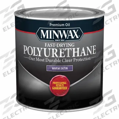 MINWAX Finish: Varnish, Interior, Oil, 0.5 pt Container Size, Wood, Satin, Clear - Wood Sealers & Finishes