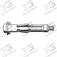 Wall Anchor: 1/4 in Dia, 3 3/4 in Overall Lg, Steel, Plain, Steel, Plain, 100 PK (MPN U30537.025.0375). Key specifications — Compatible Material: Drywall; System of Measurement: Inch; Brand: APPROVED VENDOR; Finish Type: Plain.