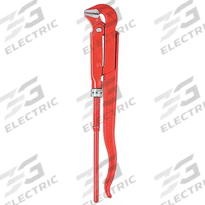 KNIPEX Pipe Wrench: Alloy Steel, 4 3/8 in Jaw Capacity, Serrated, 25 in Overall Lg - Swedish Pipe Wrenches
