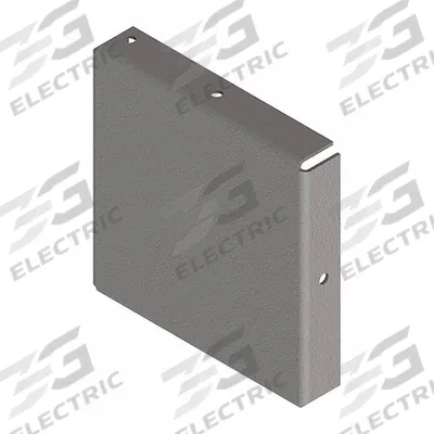 HOFFMAN Wireway Closure Plate: 4 in Wd, 4 in Ht, 16 ga Gauge, 1, Without Knockouts - End Caps for Indoor Wireways