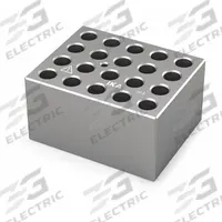 IKA Dry Block: Anodized Aluminum, 3 3/4 in Overall Wd, 3 in Overall Lg, 20 Wells, 10 7/8 mm Well Dia (MPN 4468000). Key specifications — Product Type: Dry Block Heater; Includes Thermometer Well: Yes; Material: Anodized Aluminum; Volume Capacity: 2 mL; Brand: IKA.
