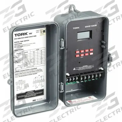 TORK Electronic Timer: 365 day, Astronomic, 120/208-240/277V AC, SPDT - Digital Timer Switches
