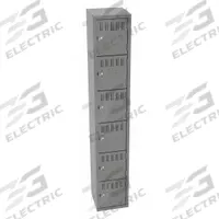 TENNSCO Box Locker: 12 in x 12 in x 72 in, 6 Tiers, 1 Units Wide, Louvered, Padlock Hasp, Gray, Gray (MPN BS6-121212-AMG). Key specifications — Locker Color: Gray; Door Type: Louvered; Includes Number Plates: Yes; Brand: TENNSCO; Assembled: Assembled; Color Family: Gray.